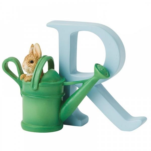 "R" Peter Rabbit in Watering Can Alphabet Letter - Beatrix Potter from thetraditionalgiftshop.pro