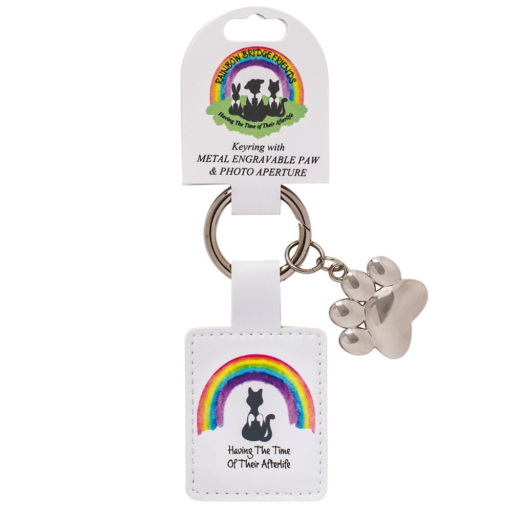 Rainbow Bridge Friends Cat Memorial Keyring - Rainbow Bridge Friends from thetraditionalgiftshop.pro