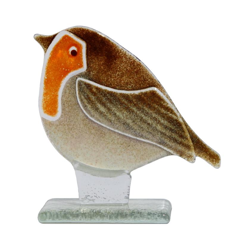 Robin (1) Fused Glass Ornament - D&J Glassware Fused Glass from thetraditionalgiftshop.pro