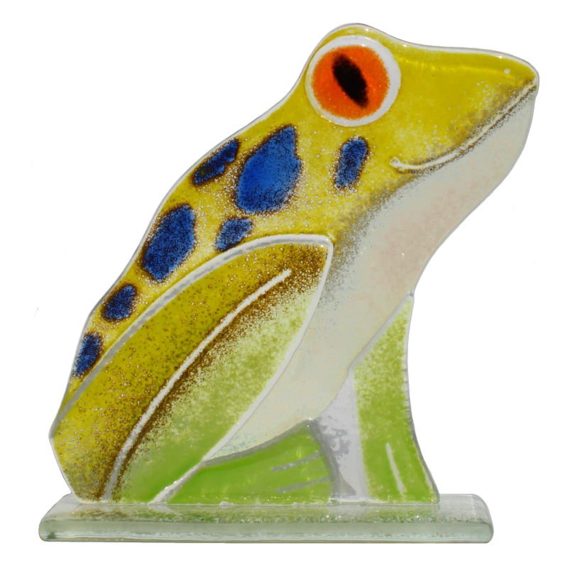 Spot the Frog Fused Glass Ornament - D&J Glassware Fused Glass from thetraditionalgiftshop.pro