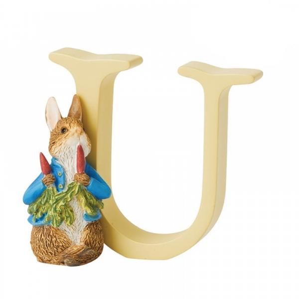 "U" Peter Rabbit with Radishes Alphabet Letter - Beatrix Potter from thetraditionalgiftshop.pro