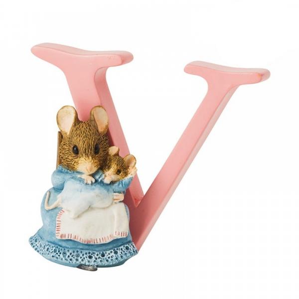 "V" Hunca Munca & Baby Alphabet Letter - Beatrix Potter from thetraditionalgiftshop.pro